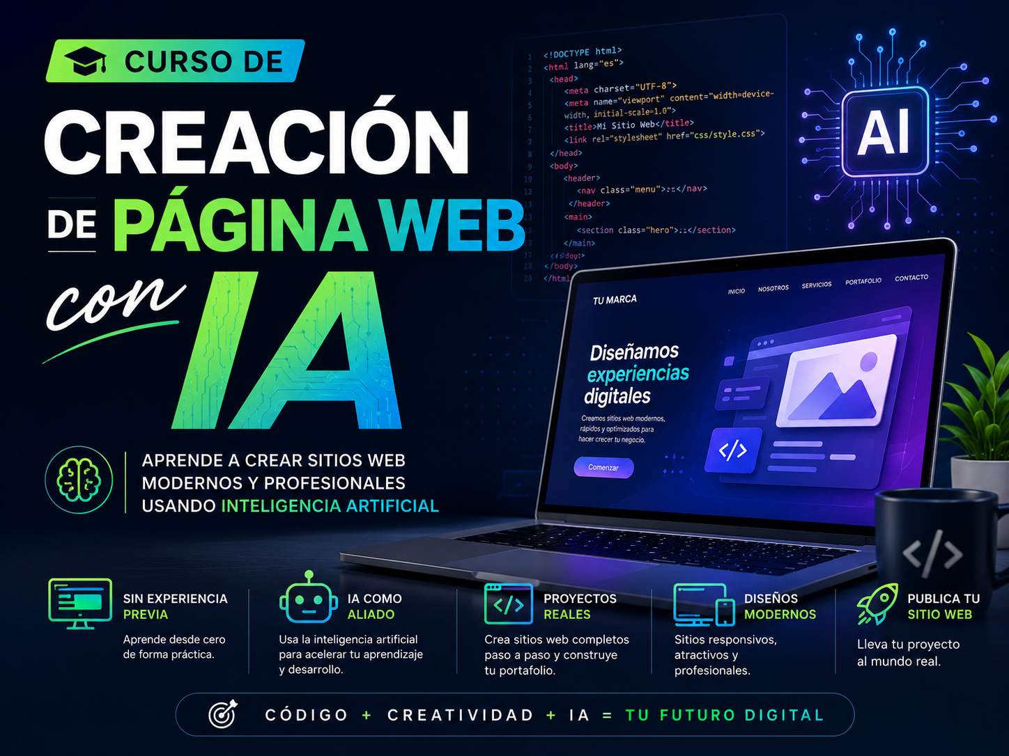 CURSO DE CREACION DE PAGINA WEB CON IA